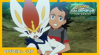 Lucario and Cinderace vs Mewtwo  Pokémon Journeys The Series  Official Clip [upl. by Walcott]