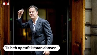 Herinneringen ophalen bij laatste ministerraad Rutte Op tafel staan dansen [upl. by Nnahs]