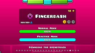 Geometry Dash  Fingerdash FULL GAMEPLAY  ICON SHOWCASE Only 1 coin [upl. by Soma]