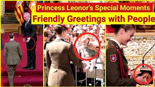 Princess Leonor Friendly Greetings with Peoples  Best amp funny moments [upl. by Yensehc855]