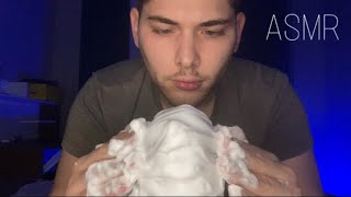 ASMR  SHAVING CREAM ON THE MIC 😴 [upl. by Nivlac677]