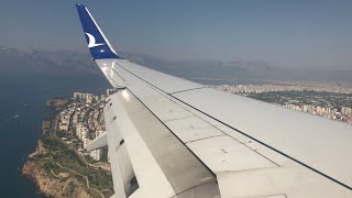 Turkish Airlines Anadolujet  B737800 Prishtina to Antalya Full Flight [upl. by Naaman467]