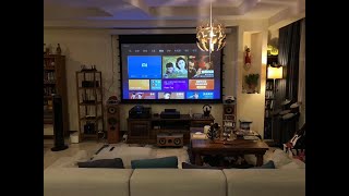 Motorized projection screen for Xiaomi Wemax One Pro UST projector [upl. by Ariahay]