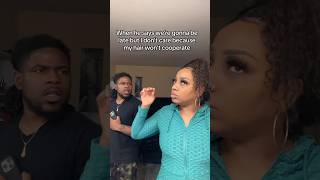 Sir stop rushing me I’m trying to get my hair to act right 🙄😩 youtubeshorts funny jamiebrian [upl. by Andreana]