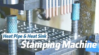 Heat Sink Fin Stamping And Heat Pipe Assembly Machine [upl. by Seftton997]