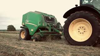 John Deere 6130R and Case 895 Cornwall Stoke Climsland Harvest 2024 [upl. by Ainej]