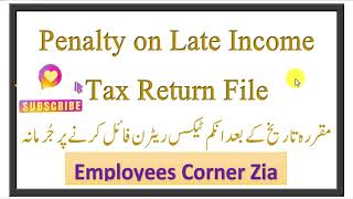 What is the Penalty on Late Income Tax Return File  SEC182  182A  Employees Corner Zia [upl. by Sturrock]