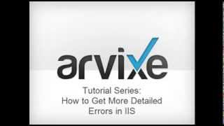 ASPNET Hosting Tutorial  How to Get More Detailed Errors in IIS [upl. by Billmyre645]