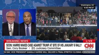 Senator Cory Booker Joins Wolf Blitzer to discuss the final days of the HarrisTrump Race [upl. by Kristopher453]