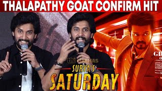 Nani about GOAT🔥 Thalapathy Vijay  Nani Speech at Suryas Saturday Press Meet [upl. by Zurheide]