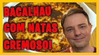 RECEITA DE COMO FAZER BACALHAU COM NATAS CREMOSO PASSO A PASSO 🇵🇹 [upl. by Lamee]