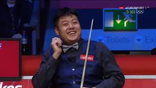 Liang Wenbo  The most unusual way to play a shot in snooker [upl. by Kurth]