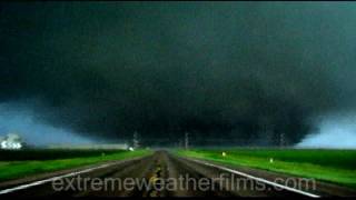 Huge Monster Tornado  quot Its Tearing This Building Apart quot  HD Video Clip [upl. by Asyral904]