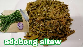 Adobong Sitaw with ground beef  adobong sitaw recipe [upl. by Zimmerman]