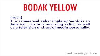 How to Pronounce Bodak Yellow [upl. by Asiram]