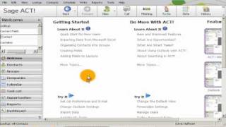 Sage ACT 2011 Feature Preview  Welcome Screen [upl. by Broida]