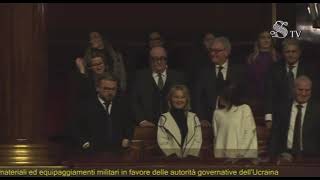 SENATO  Saluto alla famiglia Melluso dall’Aula del Senato [upl. by Nyledam959]