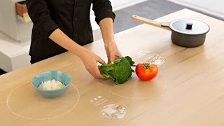 Allinone digital table for Ikea suggests recipes based on leftover ingredients [upl. by Trella762]