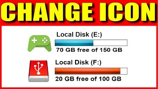 How to Change Drive Icon in any Windows  Hindi [upl. by Yks477]