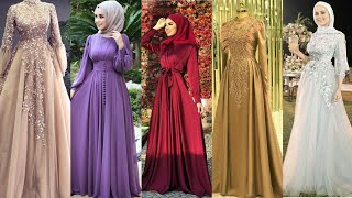 فساتين الخطبة 💃💛💚و المناسبات للمحجبات ⁦❣️⁩⁦❤️⁩ Robe de soirée hijab 💖 [upl. by Davidoff]