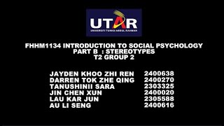 FHHM1134 Introduction To Social Psychology  Stereotypes Prejudice and Discrimination [upl. by Eilyr]