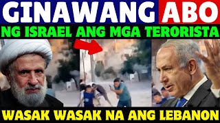 GINAWANG ABO NG ISRAEL ANG LUNGGA NG HEZBOLLAH GRABE WASAK WASAK NA ANG LEBANON [upl. by Oecam]