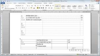 Criando Sumários usando Tabelas  Word 2010 [upl. by Ezeerb988]
