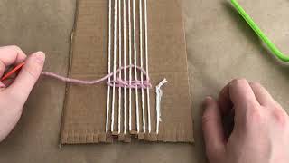 Weaving Basics on a Cardboard Loom [upl. by Mot]