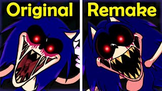 SONICEXE Original VS Redone  FNF Mods [upl. by Aneelehs]