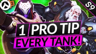 1 PRO TIP for EVERY TANK HERO  INSTANTLY IMPROVE  Overwatch 2 Season 9 Guide [upl. by Tohcnarf]