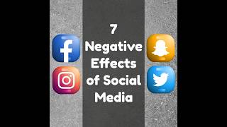 Social Media 7 Negative Effects socialmedia health shorts [upl. by Gnas]