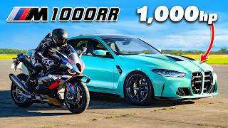 1000hp BMW M4 v M1000RR DRAG RACE [upl. by Veriee]