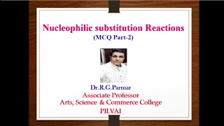 MCQ Part2 on Aliphatic Nucleophilic Substitution Reactions [upl. by Sordnaxela]