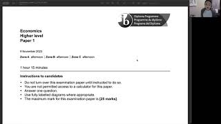 N23 IB Economics Paper 1 HL TZ 1 Fully Solved [upl. by Ric]