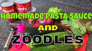 🙃Were making Zoodles and Homemade Pasta Sauce🙃 [upl. by Elirpa]