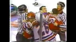 Rangers Devils line brawl April 21 1992 [upl. by Anitsyrhc]