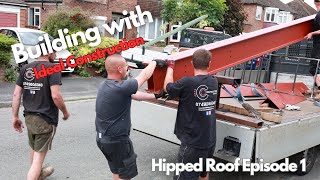 Building building a hipped roof on a new extension ep1 [upl. by Tinya]