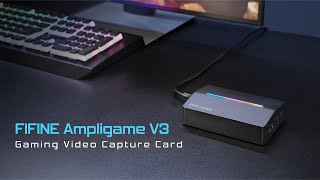 Introducing of the FIFINE USBHDMI GamingampStreaming Audio Video Capture Card V3 with 1080P Full HD [upl. by Antin]