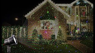 Best christmas LED projector  Poeland Garden Lights Moving Firefly Lights 3 Color Blue Green Red [upl. by Blisse]