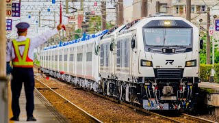 台鐵新型柴電R200 X 新型城際列車EMU3000 第42編組迴送8793次頭城站通過20231229 [upl. by Nilahs]