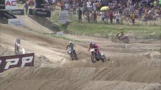 Jeremy Van Horebeek passes Evgeny Bobryshev FULLBACK MXGP of Lombardia  Italy MXGP Race 1 [upl. by Huber]