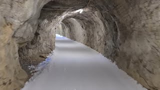 Leukerbad  Torrent  Talabfahrt Rückfahrtpiste mit Tunnel  Switzerland [upl. by Bilow]