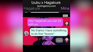 Izuku x Hagakure one shot Depressed Deku Texting story 16 [upl. by Nyrol]