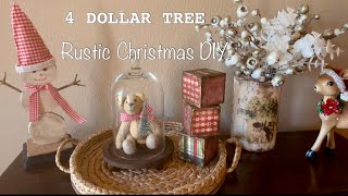 CHRISTMAS RUSTIC FARMHOUSE DIY IDEAS DOLLAR TREE christmas homedecor diy [upl. by Giefer]