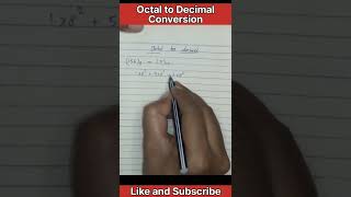 octal to Decimal Conversion personalstudys octaltodecimal [upl. by Hakon927]