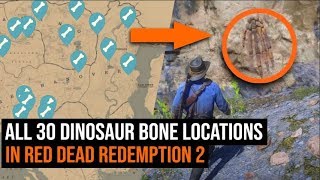 Where To Find ALL 30 Dinosaur Bones In Red Dead Redemption 2 [upl. by Keating399]