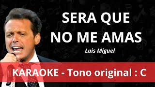 Será que no me amas  Luis Miguel  Karaoke instrumental [upl. by Ekrub104]