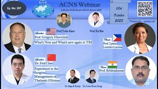 ACNS Webinar  Oct 28  Whats New in TBI amp Surgery of Thalamic Gliomas [upl. by Burch]