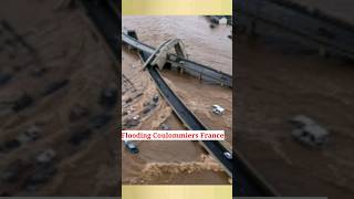 Great Flood in the French town of Coulommiers flooding news storm [upl. by Frum]