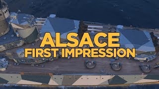 World of Warships  Alsace First Impression [upl. by Lirbaj]